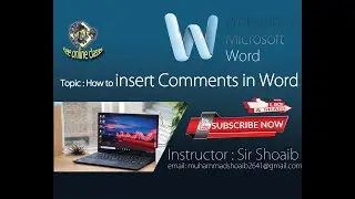 How to insert comment in Ms-Word Urdu / Hindi (Topic 42)