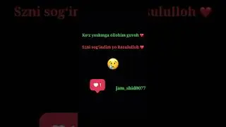 sizni sogʻindim yo Rasululloh #jam_shid0077
