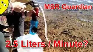 MSR Guardian 1 Liter Pump Test