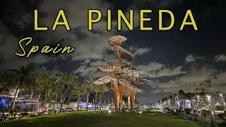 LA PINEDA nightlife summer - 4K HDR - walk tour - Catalonia Spain 2024