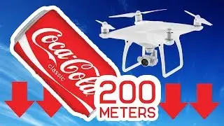 COCA-COLA + DRONE | DROP OF 200 METERS | MAX SPEED 225 KM/H | DJI PHANTOM 4