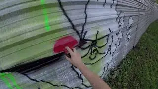 Graffiti bombing nighttime/daytime
