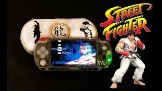 RYU! Street Fighter PSP 3000 Transparent Black and White