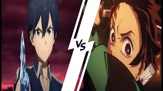 Kirito Vs Tanjiro Kamado - Sword Art Online Vs Demon Slayer