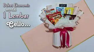 Diy buket lowbudget 1 lembar cellophane || cara buat buket snack modal irit untung banyak