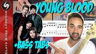 YOUNGBLOOD - Bass lesson with TABS - 5SOS