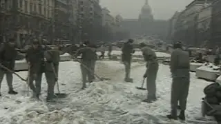 Snehová brigáda v Prahe (22.1.1987)