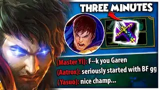 What happens when GAREN gets a BF SWORD at 3 MINUTES... 😨