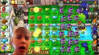 Бассейн!!! Зомби на дельфине и перец Чили!! Plants vs zombies#6