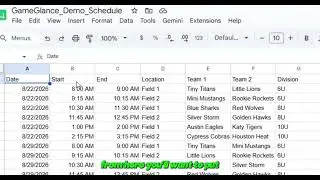 How to Bulk Import Teams, Schedules & Games into Game Glance
