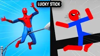 Spiderstickman vs Spiderman Funny Moments and Epic Moments / Stickman Dismounting