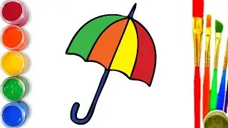 How to draw and color an umbrella