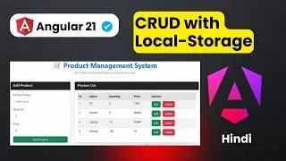 Angular 21 CRUD with LocalStorage 🔥 Full Project for Beginners (Step-by-Step) | Hindi