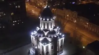 Архитектурное освещение фасада Храма Армянской Апостольской Церкви «СУРБ АРУТЮН»
