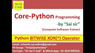 Python Operators || Python Bitwise Operators || Python Bitwise XOR Operator || Python Bitwise ^ |#37