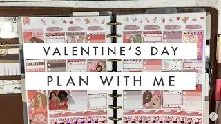 Plan with Me Valentine's Day // Five Sixteenths Designs Be Mine Printable Planner Kit Cricut Ready