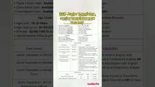 SSC Junior translator, senior translator new vacancy 