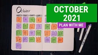 PLAN WITH ME | October 2021 Minimalist Bullet Journal Set Up
