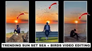 How To Edit Trending Sea Sunset+Trending Birds Png Video Editing ||