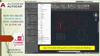 AutoCAD RegionCommand!!How to use&create a Region!!AutoCAD Draw RegionCommand?Regioncommand in hind?