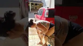 TOMANDO BANHO DE MANGUEIRA