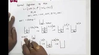 Push Down Automata example || TOC in Telugu