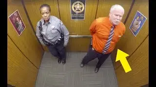 This Cop Thought They Were Alone In Elevator, Doesn’t Know Hidden Camera Is Recording His Every Move