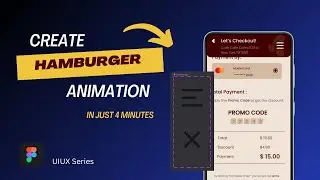 How to create a Hamburger Menu icon Animation in Figma Tutorial. 