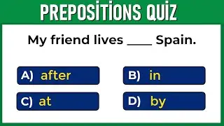 Preposition Quiz English Grammar