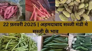 Ahmedabad wholesale vegetable market | 22 February 2025 | अहमदाबाद सब्जी मंडी मे सब्जी के भाव...
