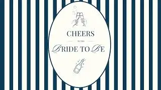 2 Hour Navy Bridal Shower & Bachelorette Elegant Wallpaper | Cheers to the Bride to Be (No Music)