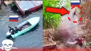 Russians Get Ragdolled by Ukrainian Bombardment | They were  to recover their dead comrades
