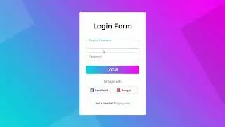 Animated Login Form using HTML & CSS | Password Show/Hide Toggle Button [Javascript] || PART- 1