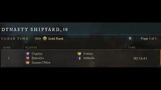 [14:41] New World Dynasty Gold M10 Run (Personal Best)