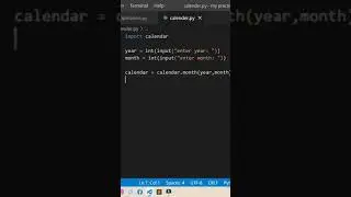 Python Calendar ! Display Calendar of Any year or Any Month with Python Calendar ! Python Programing