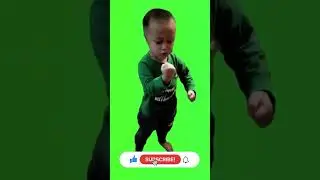 Chinese Kid Middle Finger Green Screen 