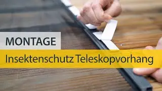 Montage größenverstellbarer Insektenschutzvorhang - Fliegengitter mit Lamellen
