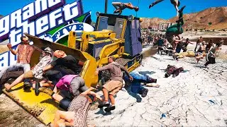 УБИЙЦА-БУЛЬДОЗЕР ПРОТИВ ЗОМБИ-АПОКАЛИПСИСА►ОБЗОР НА МОДЫ В GTA 5►KILLDOZER MOD