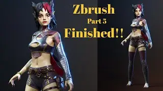 Zbrush Character Tutorial - Sculpting A Stylize Girl (Part 5 - Finished!)