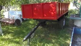 Самодельный прицеп к минитрактору 2Т (обзор)