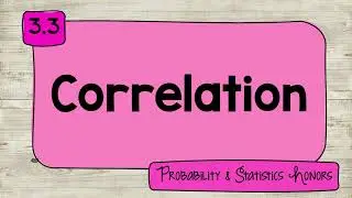 3.3 Correlation