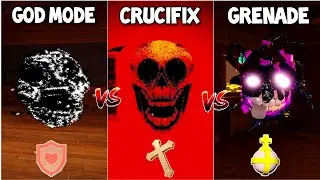 DOORS All Enemies vs God Mode vs Holy Grenade vs Crucifix