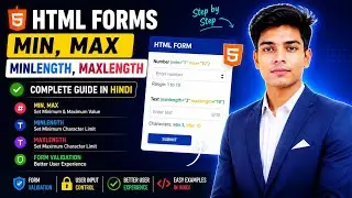 Min Max Minlength Maxlength in HTML Forms | Hindi Tutorial for beginners 