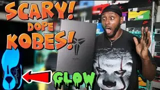 BEST SNEAKER FOR HALLOWEEN & THEY GLOW IN THE DARK! (Kobe 5 Protro X Ray Unboxing)