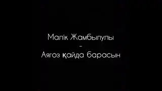 Мәлік Жамбылұлы- Аягөз қайда барасың (Караоке, Текст)