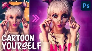 Turn Photo into CARTOON CARICATURE | Photoshop CC Tutorial | Cartoon Yourself