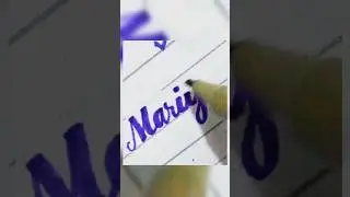 how to write using cut marker in English tutorial ✅ #calligraphy #handwriting #english #cutmarker