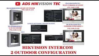 Hikvision IP intercom - 2 outdoor and 2 indoor configuration