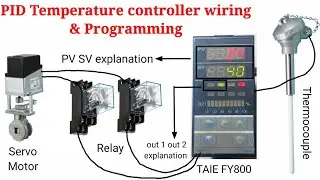 PID Temperature Controller wiring and its programming | TAIE FY800 digital PID | PV SV full explain