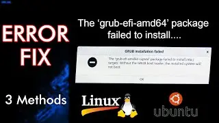 FIX: The 'grub-efi-amd64-signed' package failed to install.., Linux Distros Installation (UEFI Mode)